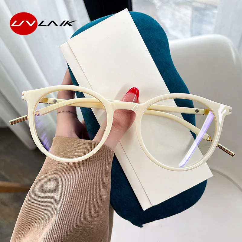 Fashion Round Myopia Optical Glasses Frame Women Vintage Large Eyeglasses Retro Anti Blue Light Computer Eyewear frames 260317