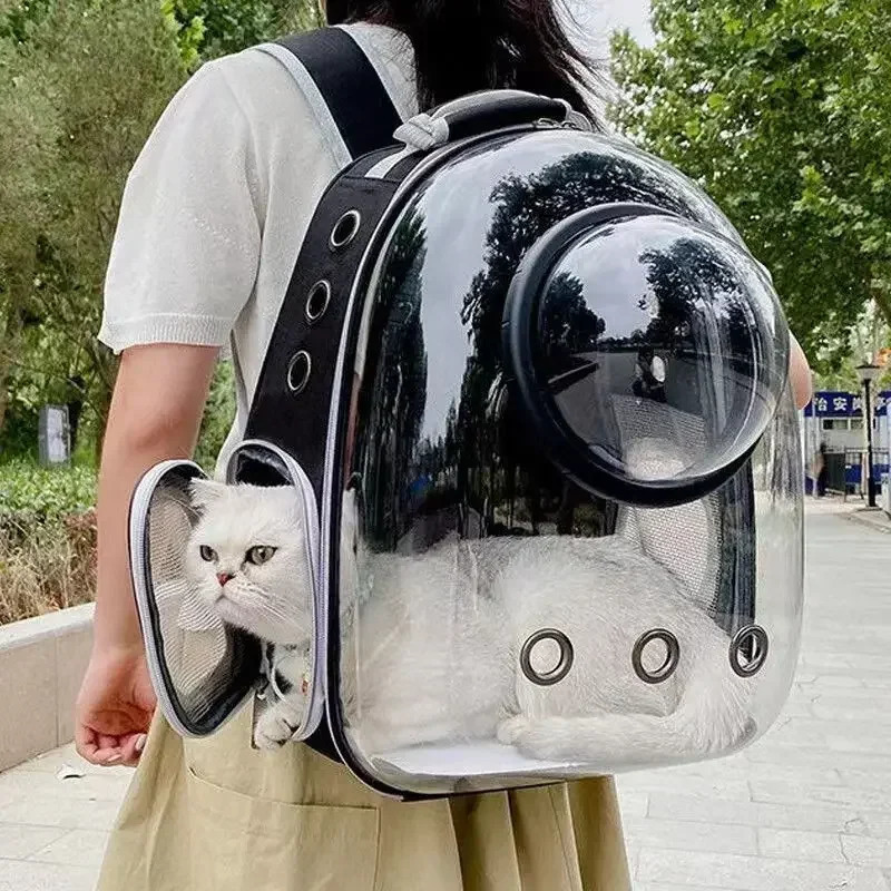 Pet Cat Carrying Bag Space Pet Backpacks Breathable Portable Transparent Backpack Puppy Dog Transport Space Capsule Bags 260316