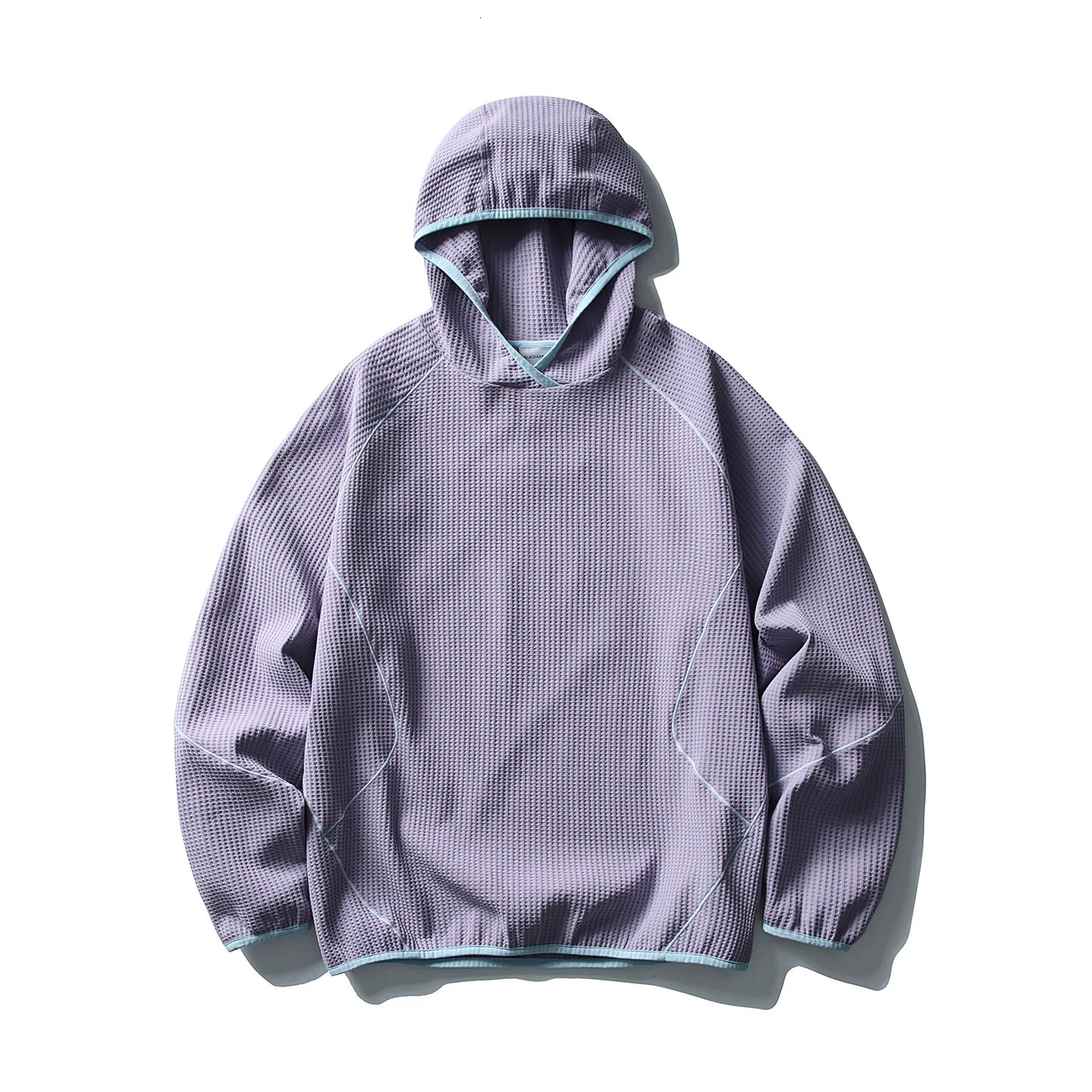 Quick - Dry Breathable Waffle Knit Hooded Sweatshirt for SpringSummer Outdoor Sports Unisex Hoodie 260327