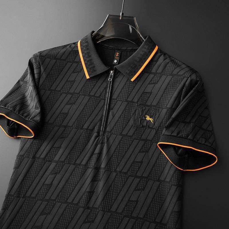 High-quality men's polo shirts European Collection 2026 New Fashion Trendy Brand Men's Summer Short-Sleeve Embroidered Versatile Casual Polo