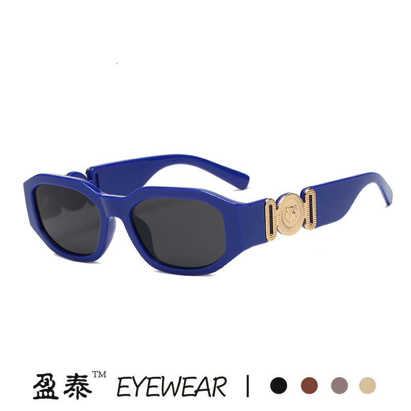 Luxury Brand Designer Sunglasses 2023 New Small Square Frame Sunglasses European And American Trendy Human Head Polygonal Glasses Personality Street S
