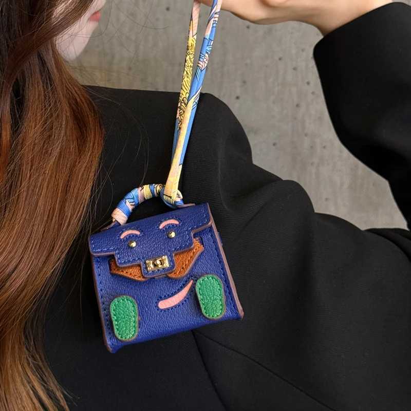 Mini Tiny PU Leather Handbag Decoration Pendant Bag For Airpods 4 3 2 Pro 2 For Galaxy Buds 3 3Pro 2 2Pro/Buds FE Headphone Case Z260330