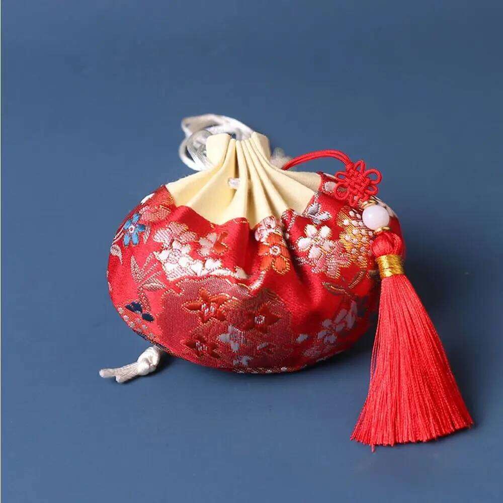 Chinese Embroidery Chinese Style Empty Sachet Purse Drawstring Women Tassel Storage Bag Multi Color Embroidery Cloth Jewelry Pouch