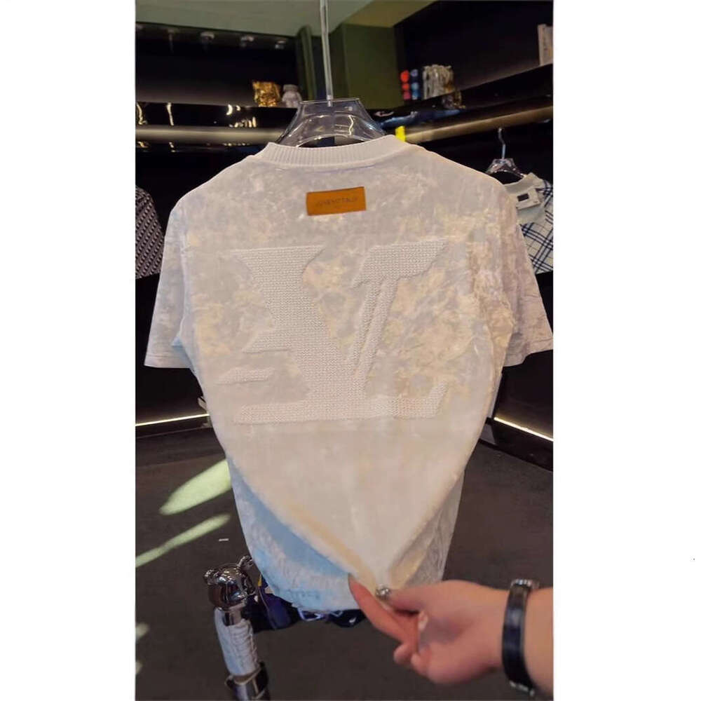 luxury Summer Letter Embroidery Pattern Niche Versatile Comfortable Fashionable Personality Design Stylish Short Sleeve High-end Top