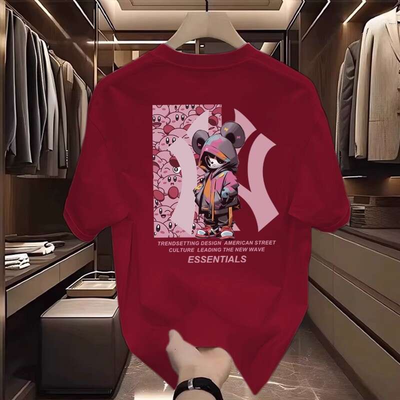 luxury New Trendy Brand Summer T-Shirt for Men, Oversized Loose Fit Ins Style Short Sleeve Top