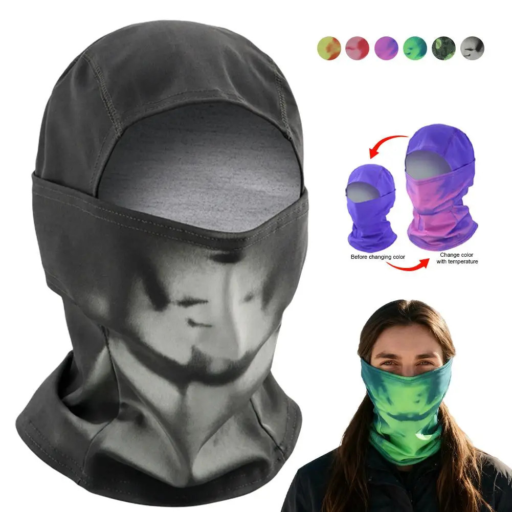 Heat Reactive Balaclava Unisex Temperature Sensitive Color Change Ski Mask Full Head Wrap Motorcycle For Hiking Cycling 260327 - view 7