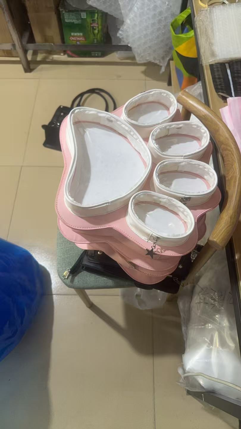 2026 New Multi layer Cat Claw Handbag, Cute Japanese Girl Shoulder Bag, Fashionable Multi functional Cross Backpack, Designer Bag