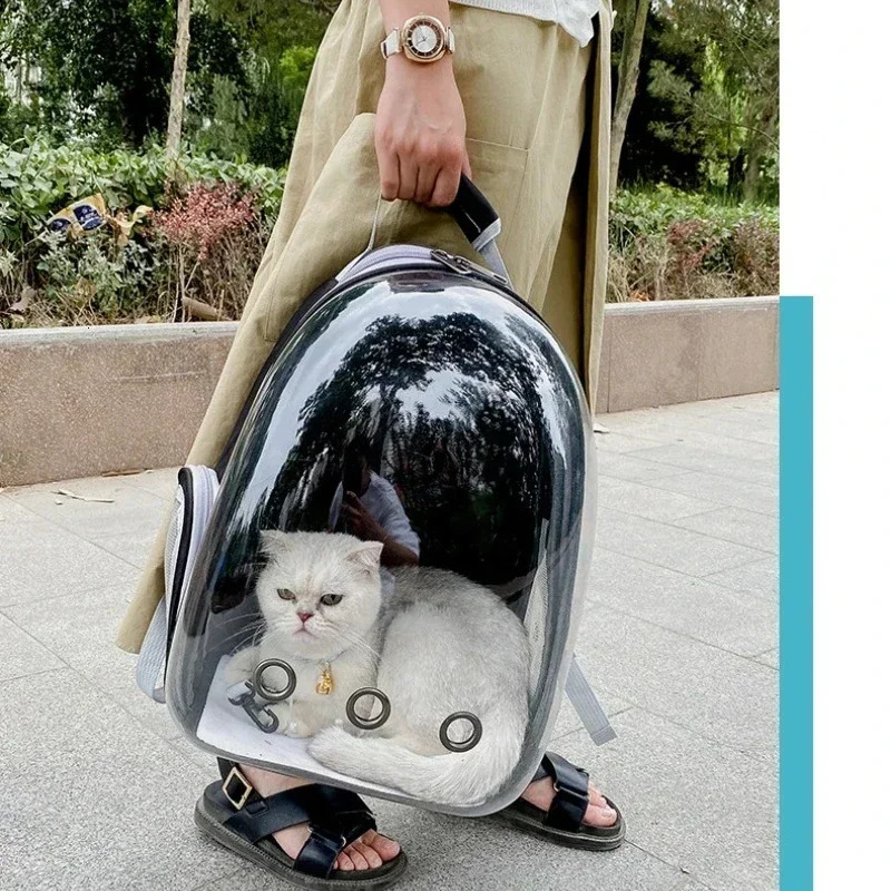 Pet Cat Carrying Bag Space Pet Backpacks Breathable Portable Transparent Backpack Puppy Dog Transport Space Capsule Bags 260316
