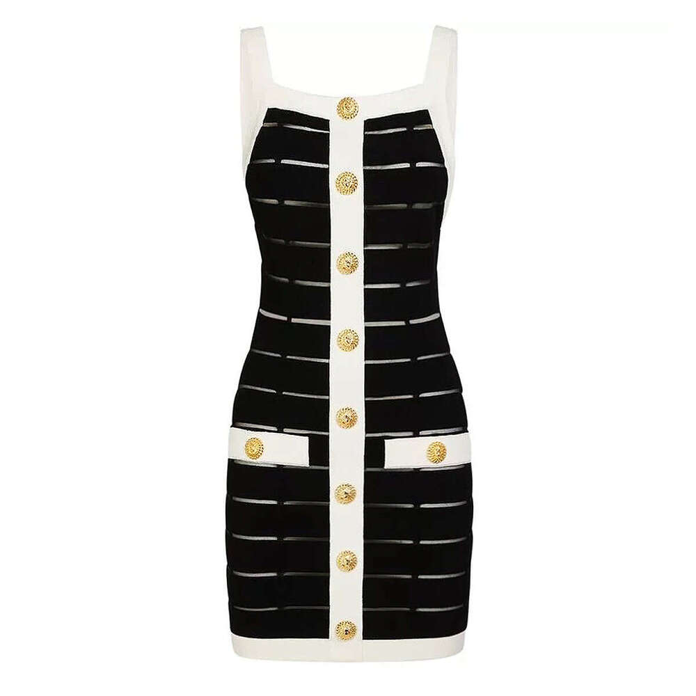 Summer new designer European and American fashion r27 knitted r27 sleeveless women's vest, high-quality jumpsuit short skirt