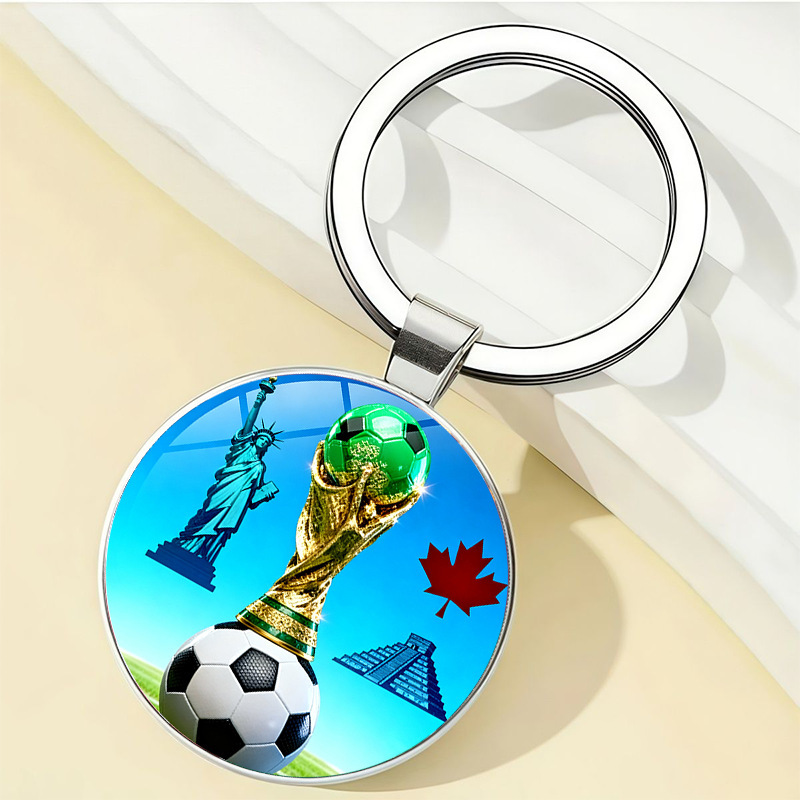classic 2026 World Cup Golden Ball Keychain, Soccer Commemorative Pendant, Football Souvenir Gift free shipping