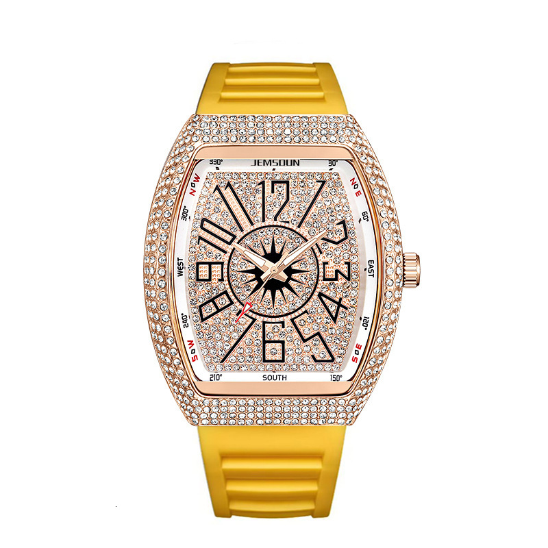 Watches Men Designer Fashion Stainless Steel Watch Band Vintage Quartz Reloj De Lujo Moissanite Running Swimming Reloj Hombre Homme Montre De Luxe
