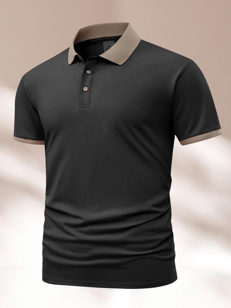 Cross-border European size POLO shirt custom-printed T-shirt short-sleeve high-end collared men's cultural shirt advertising shirt workwear