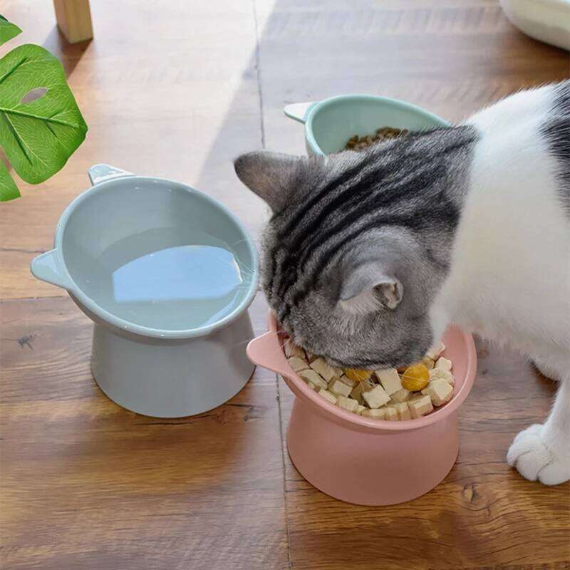 2022 Hot High Foot Dog 45Neck Protector Cat Food Water Feeding Cup Pet Feeder Bowl 26W0330