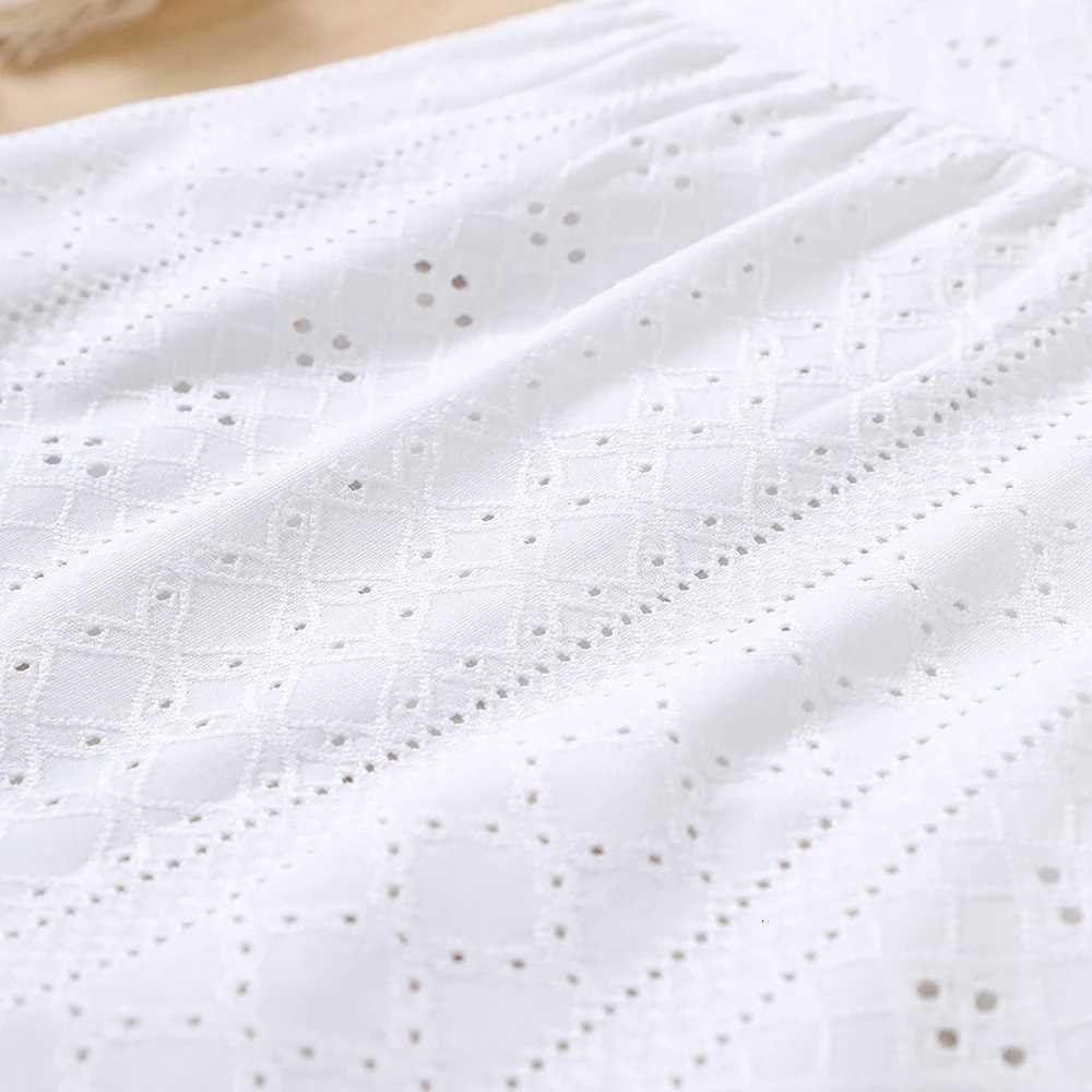 Girls summer style small fly sleeve hollow solid color dressT260330