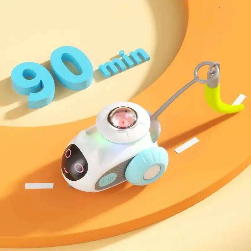 for Indoor Remote Control Smart Automatic Car with Tail Rechargeable LED Auto Moving Exercise Interactive Cat Toys