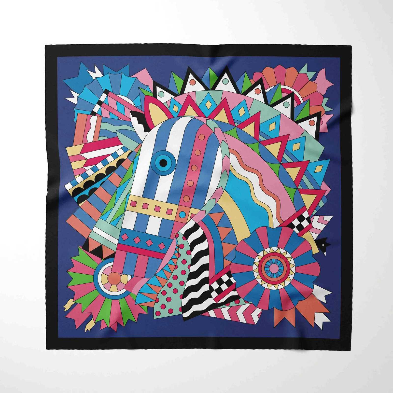 70cm70cm Fashion 2025 Design Print Silk Square Scarf Wen Floral Foard Horse Hairband Neckerchief Hijab band Bandana X260328