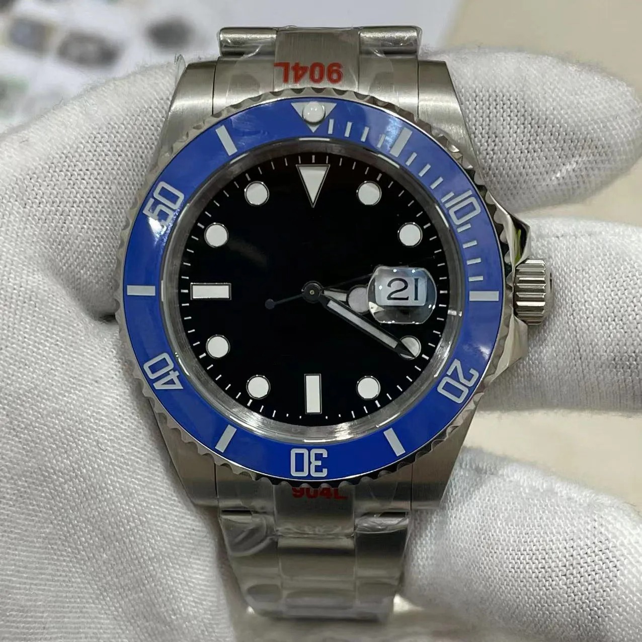 Super U1 ST9 Upgrade Gold Mens Watch Automatic Mechanical Movemenrt Sapphire Glass Ceramic Bezel Stainless steel Glide Lock Men Wristwatches