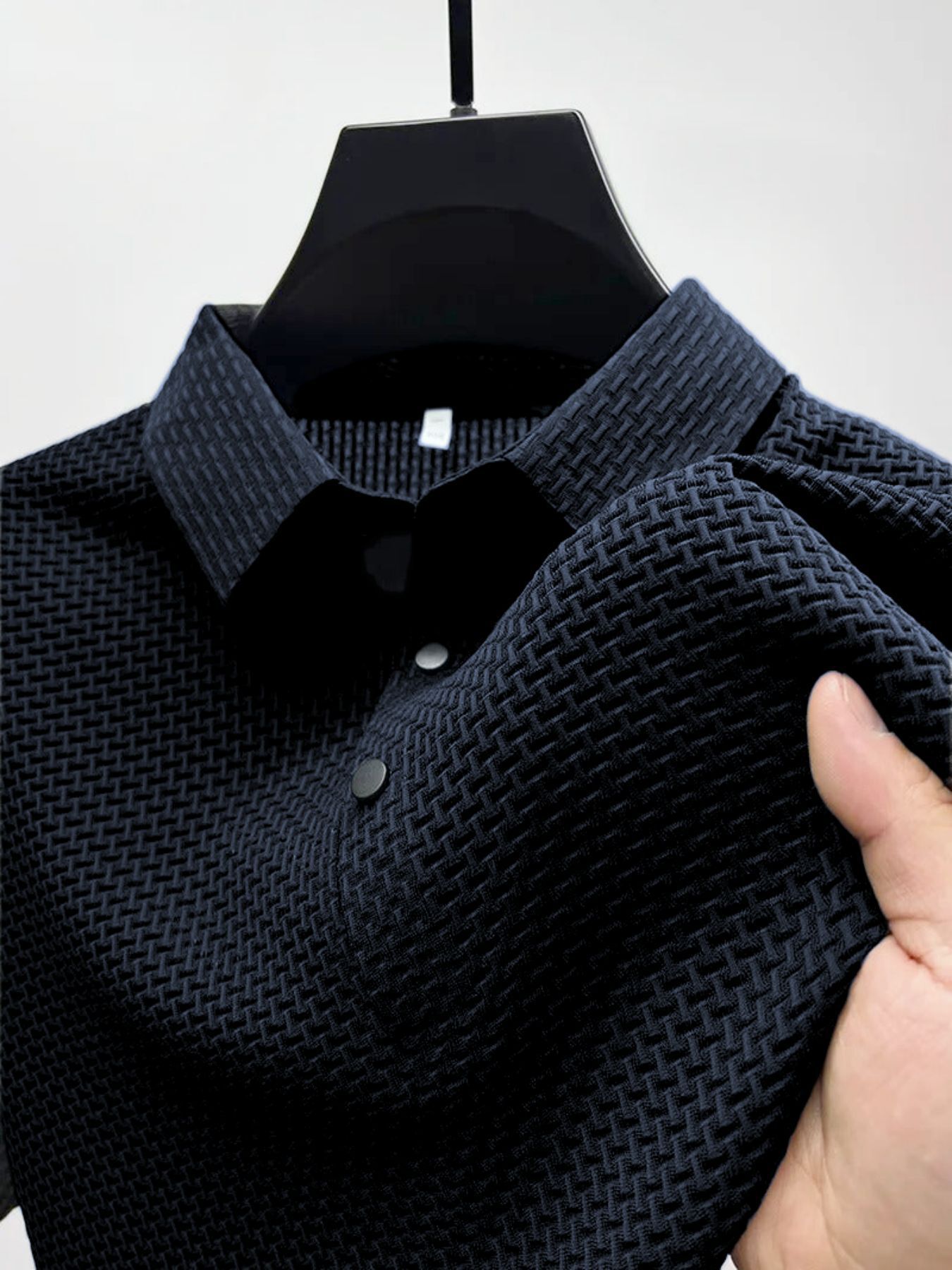 Sleek Design Basic Button-Up Top for Modern Males