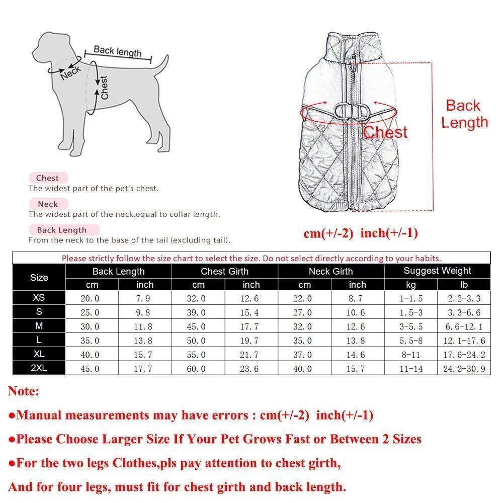Windproof Dog Clothes Warm Pet Hiking Jackets for Small Medium Dogs Cats Winter Puppy Costume Yorkshire French Bulldog Outfits