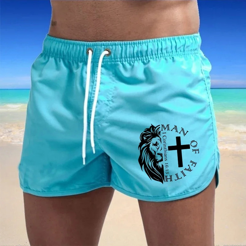 2026 Mens Beach Shorts Printing Casual Quick Drying Surf Swimwear Outdoor Jogging Sweatpants Summer Thin Swimming Sports Shorts 260327