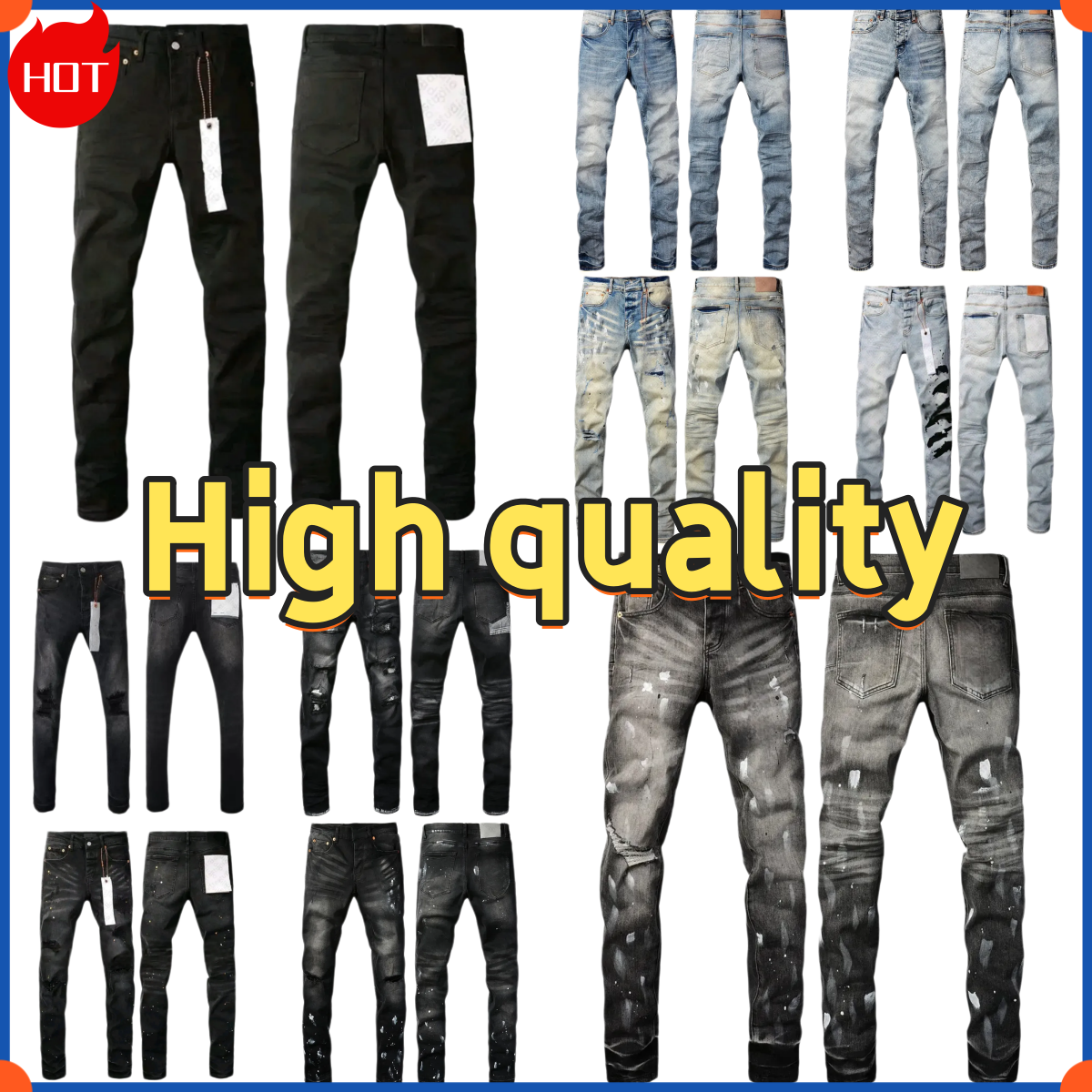Designer Jean For Mens jeans letters Designer Pants Denim Trousers Mens purples brands jeans High Quality Straight Retro Ripped Biker Motorcycle Jean