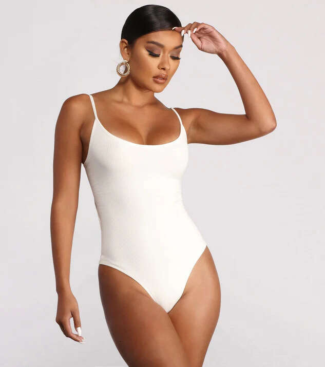 New European and American cross-border women's tank top swimsuit with straps, open back, lace-up, plus size, sexy, solid color, triangle one-piec