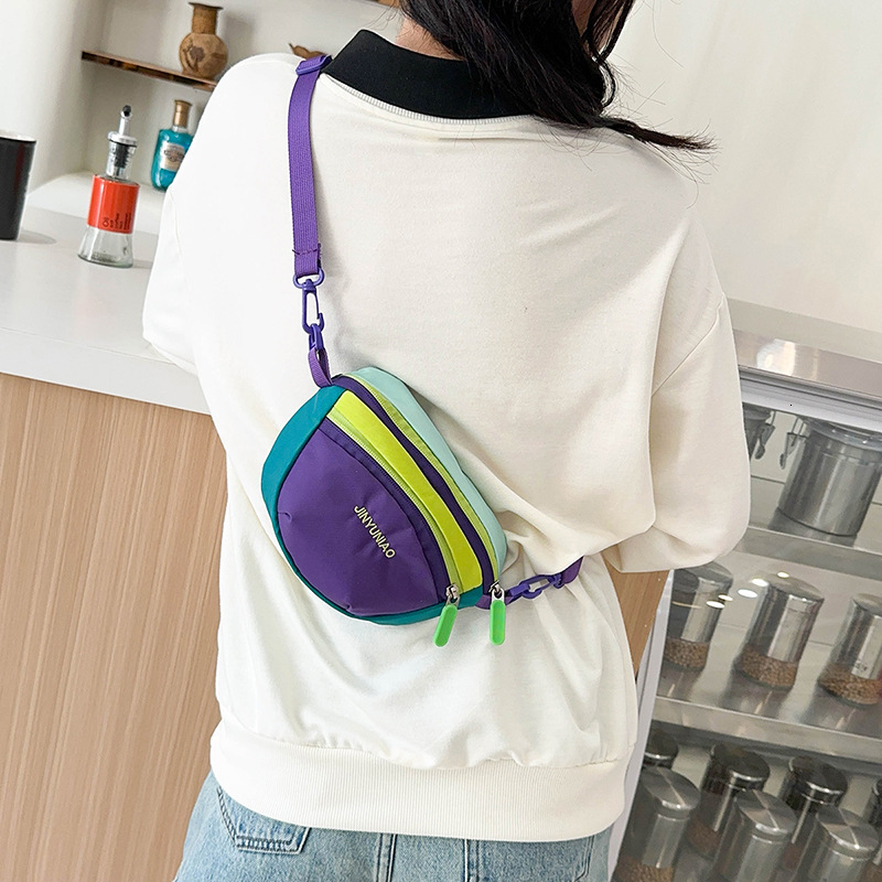 2025 New Fashionable Dopamine Color-Block Crossbody Shoulder Sporty Fashion Phone Water Bottle Bag, Outdoor Bag