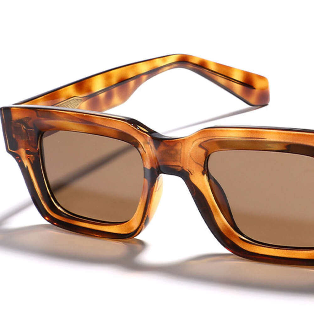 New Adult Retro Square Frame Polarized UV Protection Fashion Sunshade Inserted Temple Sunglasses Kg2518 Liuyuemoshang