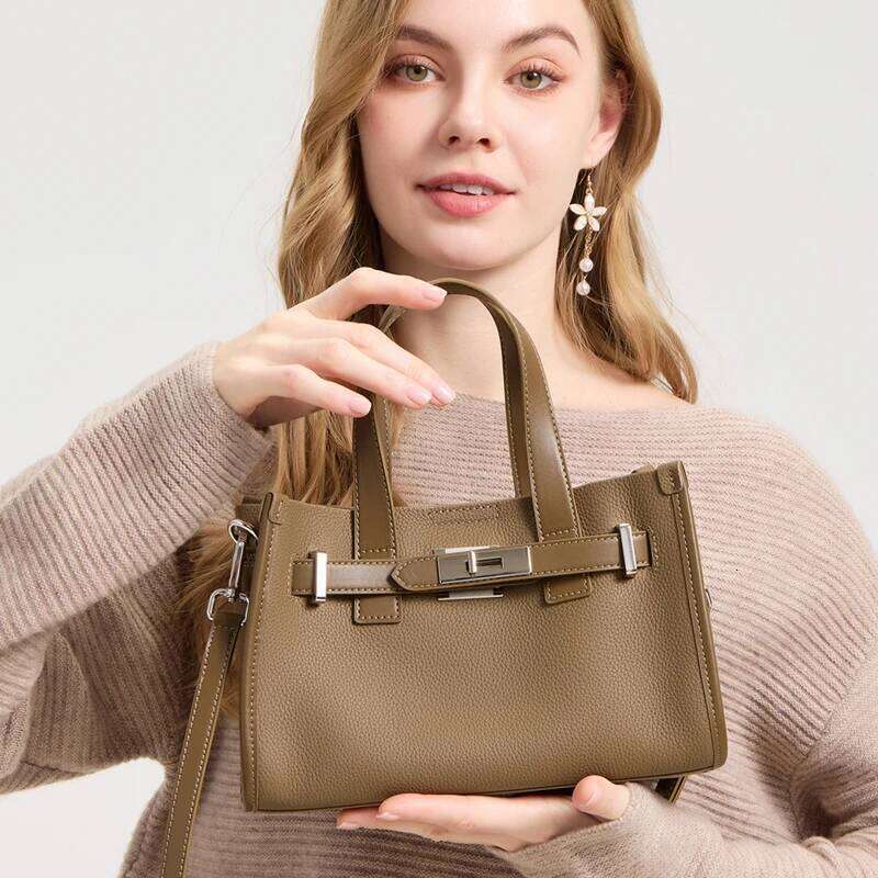 Spring New Women S Retro Genuine Cowhide Leather Tote Female Luxury Designer Shoulder Underarm Bags Niche Crossbody Bag TIANOUDAISHU