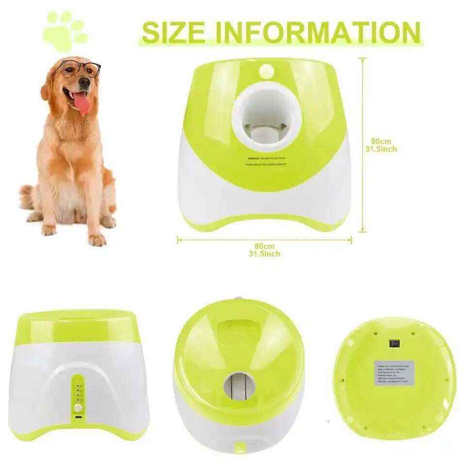 Dog Tennis Ball Launcher Dogs Chase Toys Automatic Machine Fun Interactive Catapult Throw Rechargable