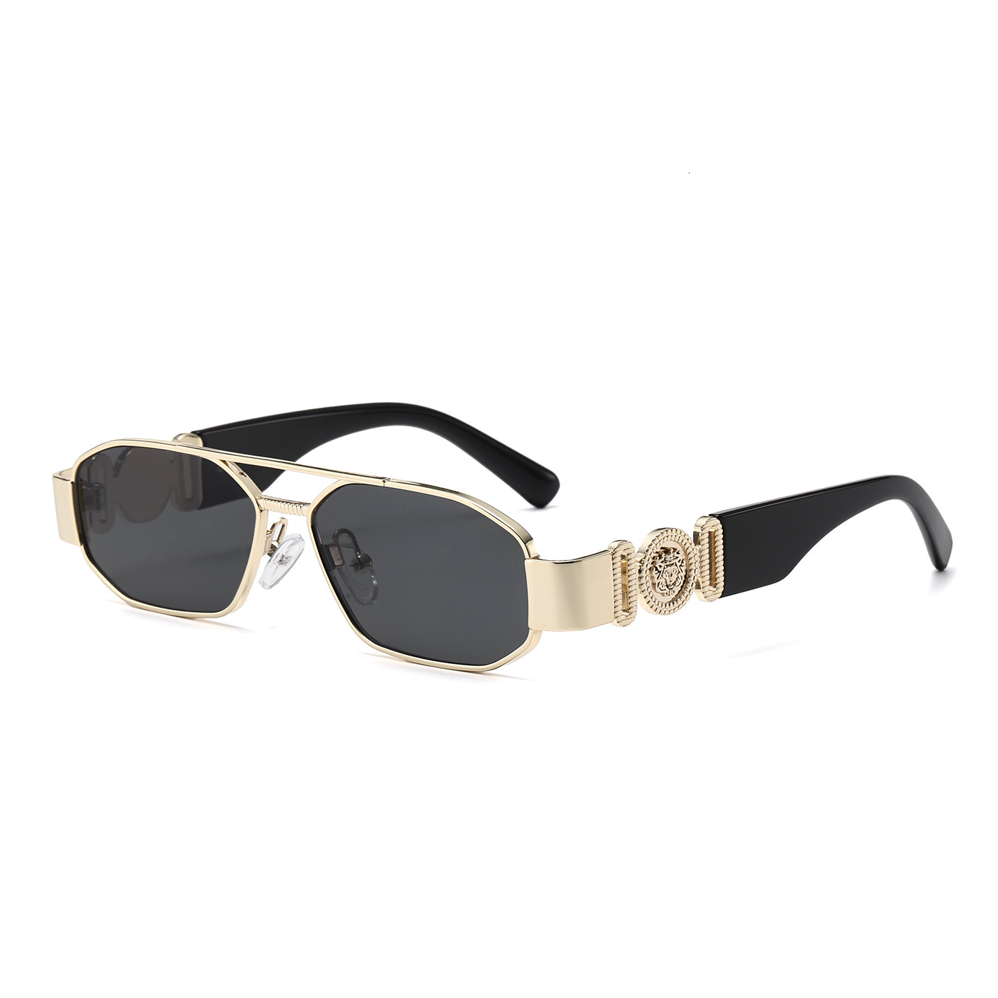 Luxury Brand Designer Sunglasses 2026 New Light Luxury Fashion Sunglasses European And American Style Unique Double Bridge Internet Celebrity Polygona