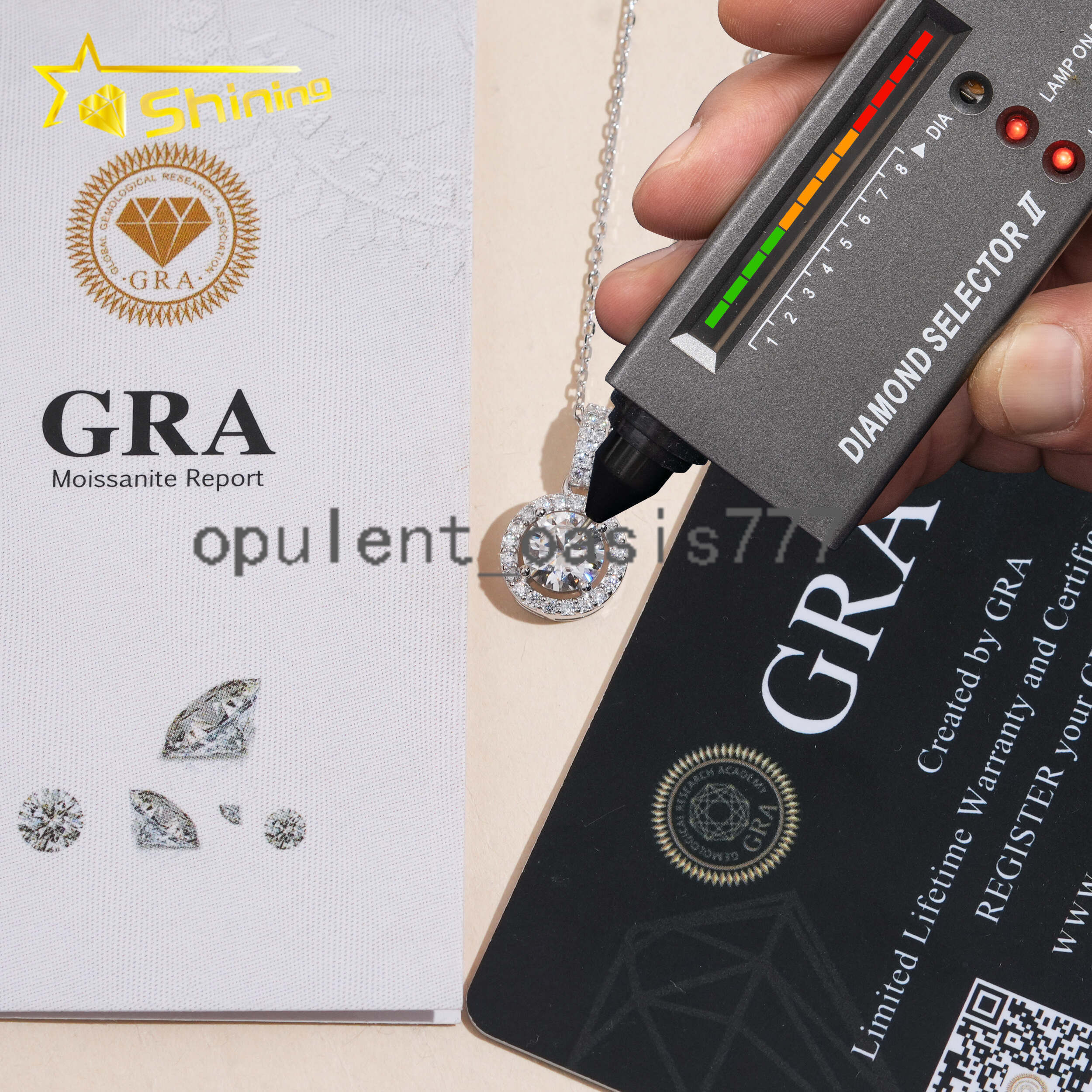 USA Warehouse Large Stock GRA Certificate 925 Sterling Silver 1CT Brilliant Cut VVS Moissanite Diamond Women Necklace