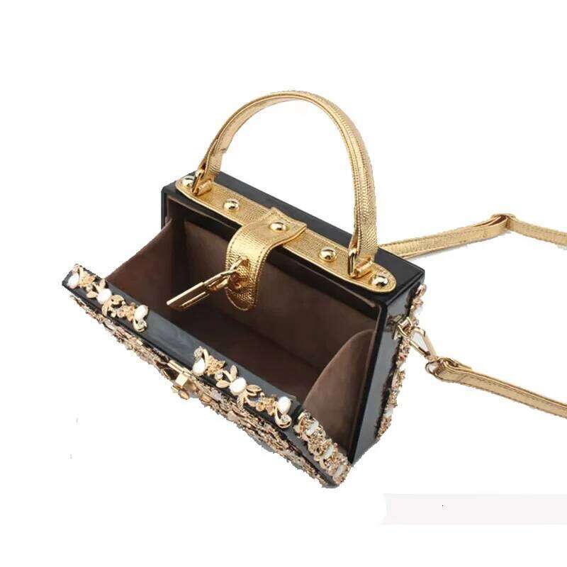 Chinese Embroidery High Grade Acrylic Evening Luxury Rhinestone Designer Clutch Purse Women Shoulder Bag Clutches For Wedding Party Handbag Clutch Bag