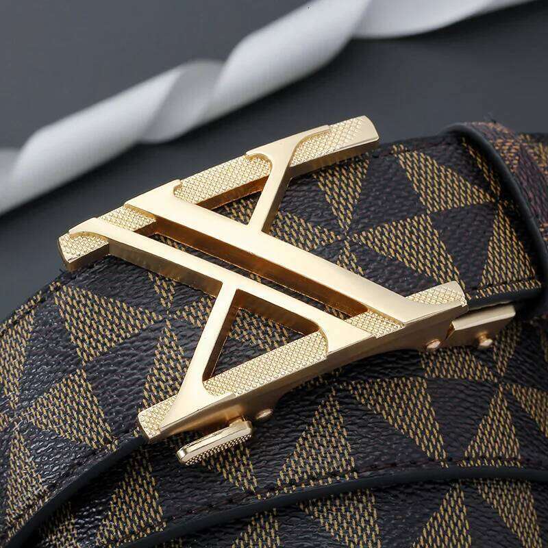 Cowhide And Leather Fashionable Casual Luxury Brand Jeans Belt, Multifunctional Design Men's Belt Chunjinqiuli