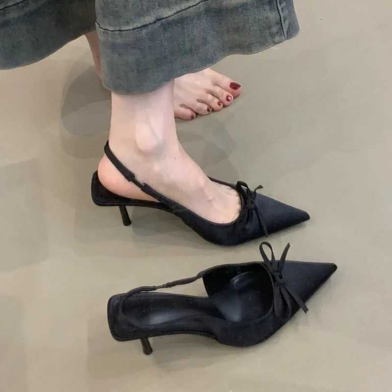 Luxury Summer High Heel Women Sandals Fashion Butterfly-knot Singbacks Pumps Elegant Stripper Party Female Sandalias Z260330