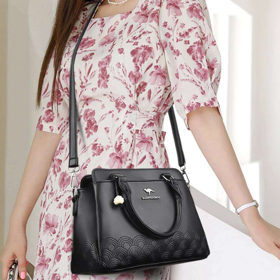 Genuine Hight Quality Soft Leather Crossbody For Handbags Women Designer High Capacity Shoulder Bags