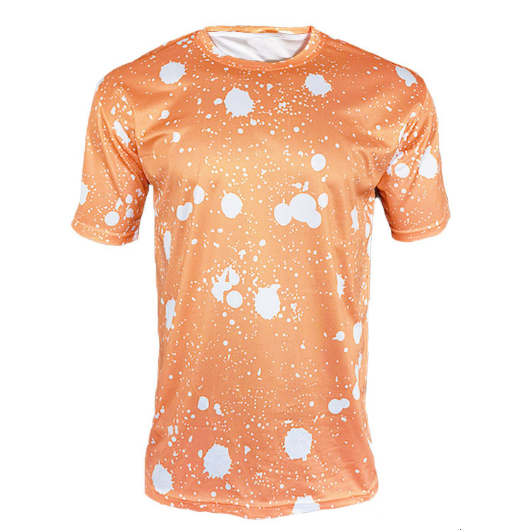 Modern Fashion Digital Printed Round Collar Tee for Males Comfortable Lightweight Fabric