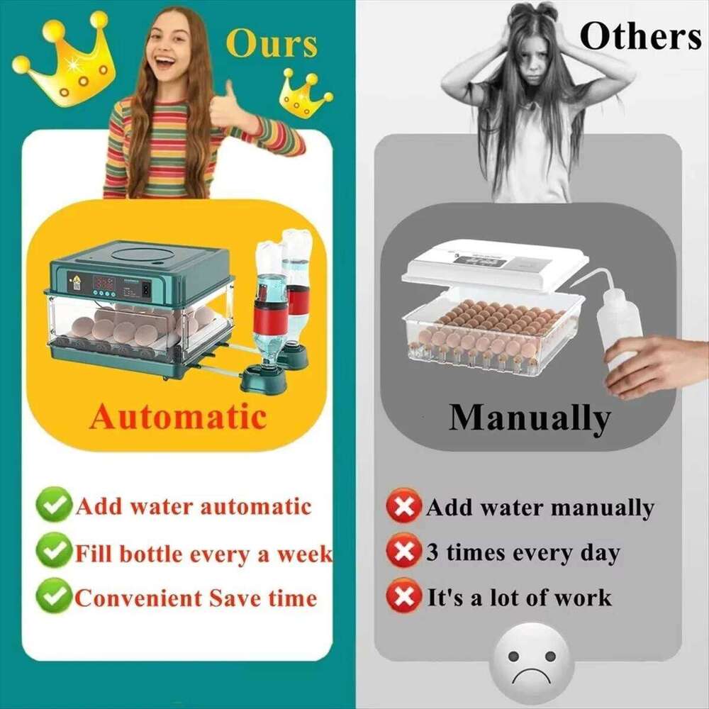 9 To 15 Eggs Egg Turning And Humidity Monitoring Duck Incubator With Automatic Water Ionic Waterbed