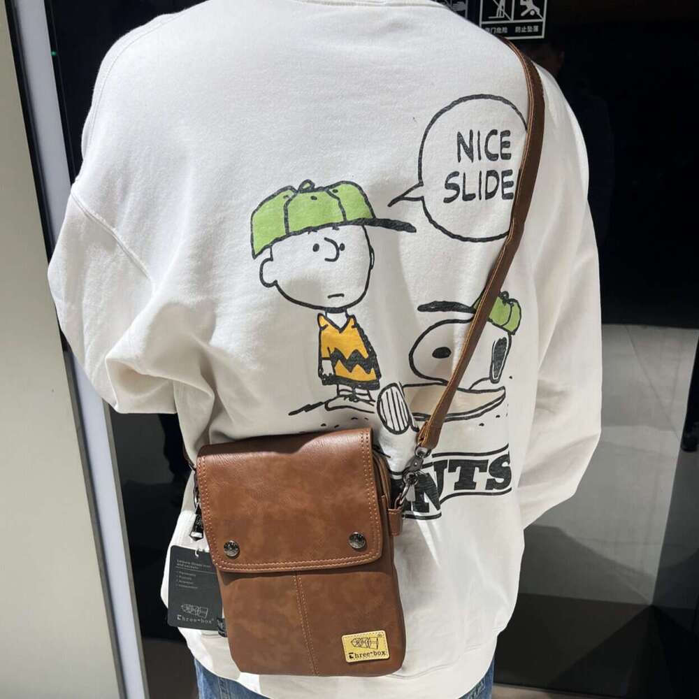 Sanboxe Men S Black Vertical Casual Shoulder Bag Trendy Retro Crossbody Messenger Bag High Quality Luxury Bag