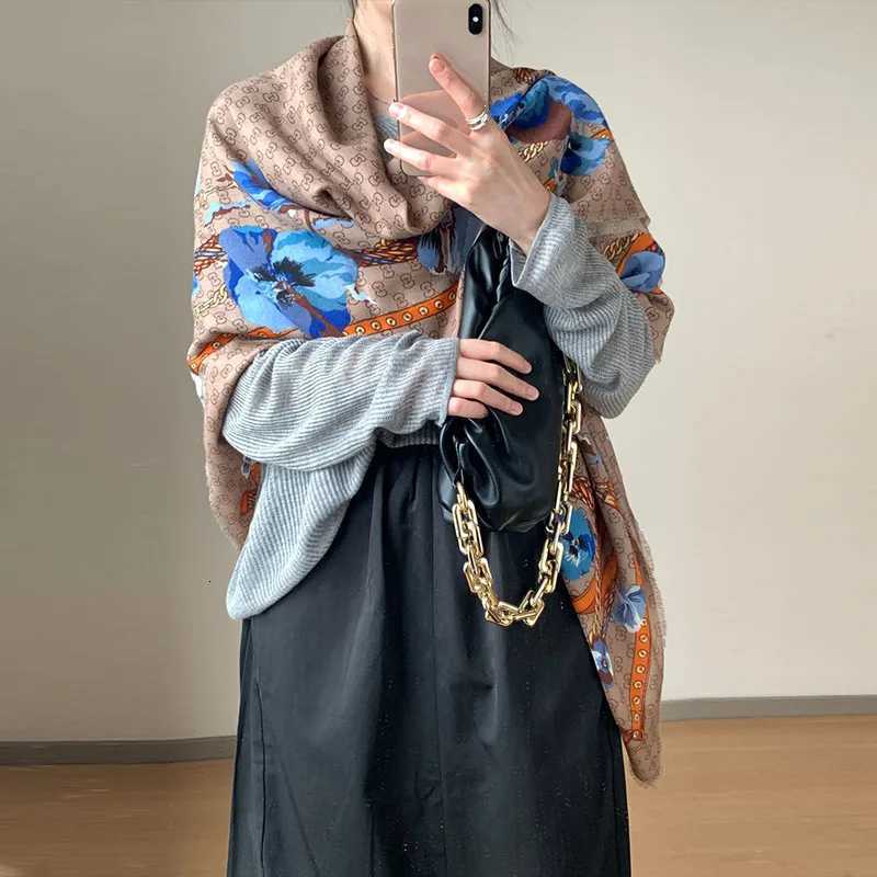 Of The Season New Fashion Cotton Linen Hand Feel Scarf 130130cm Cfortable Versatile Print Travel Sunscreen Beach Shawl Stylis X260328