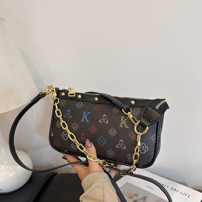High End Women bags 2026 New Arrival Vintage Print Design Versatile Chain Bag Fashionable Elegant Temperament Shoulder Bag Crossbody Bag Free Shipping