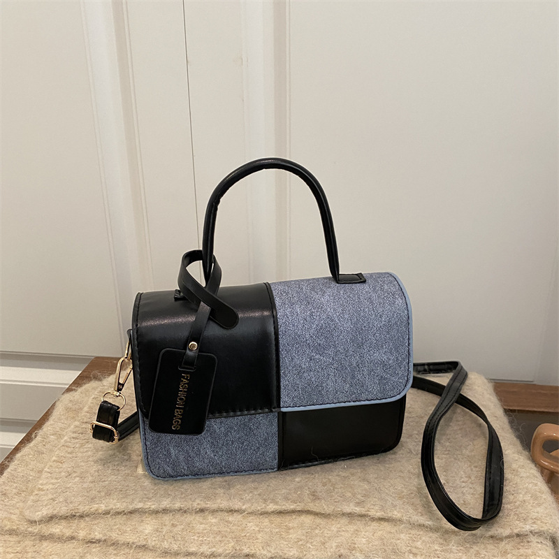 Free Shipping High Value Niche Design Patchwork Color-Block Small Square for Women 2025 New Textured Simple Crossbody Fashion Shoulder Bag