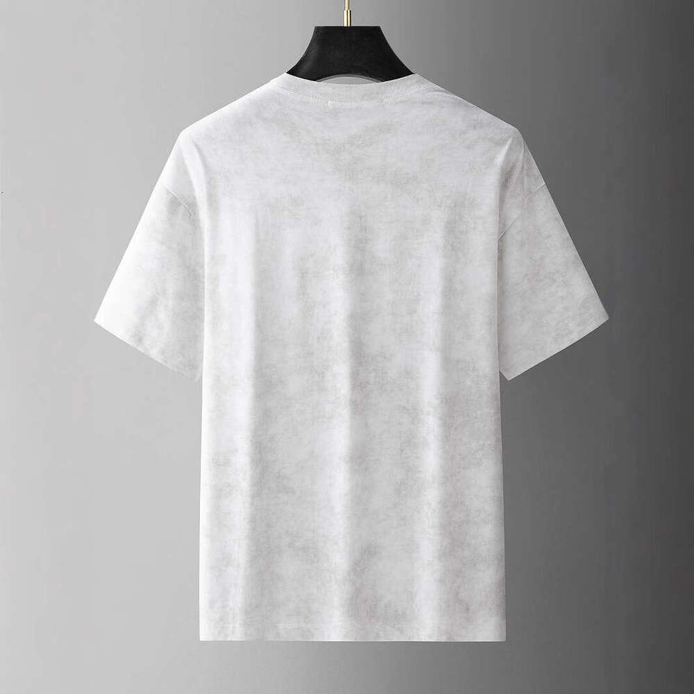 European and American luxury new summer style Sanskrit badge trendy high-end round-neck loose-fitting versatile short-sleeve T-shirt top