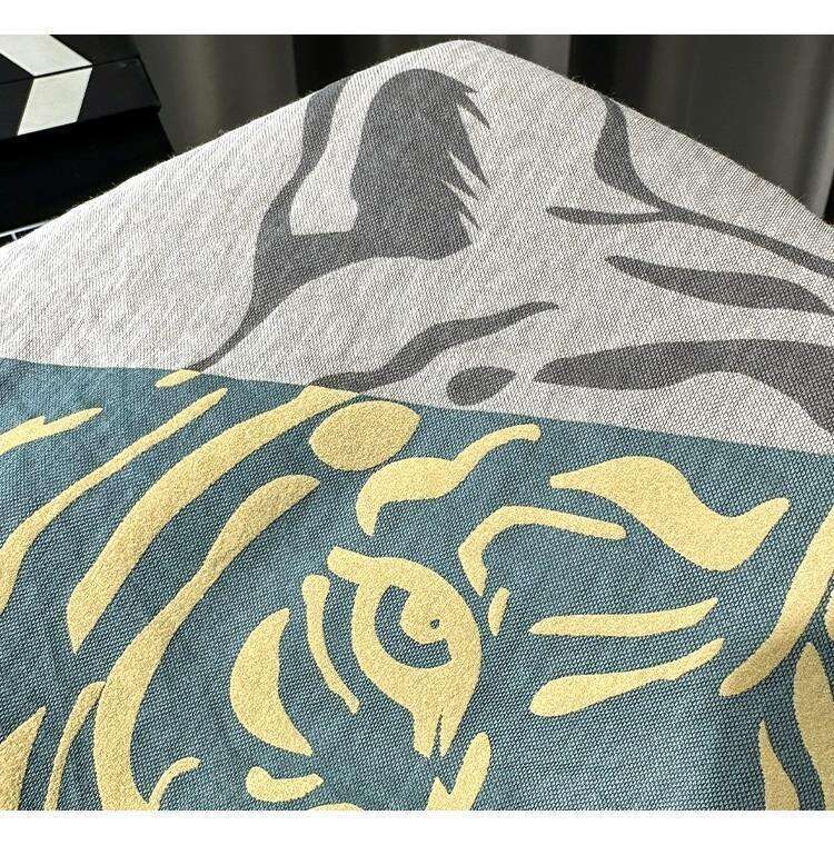 2026 Summer New Men's Short-Sleeve T-Shirt, Popular Tiger Print, Slim Fit, Cool Feel For Young Men