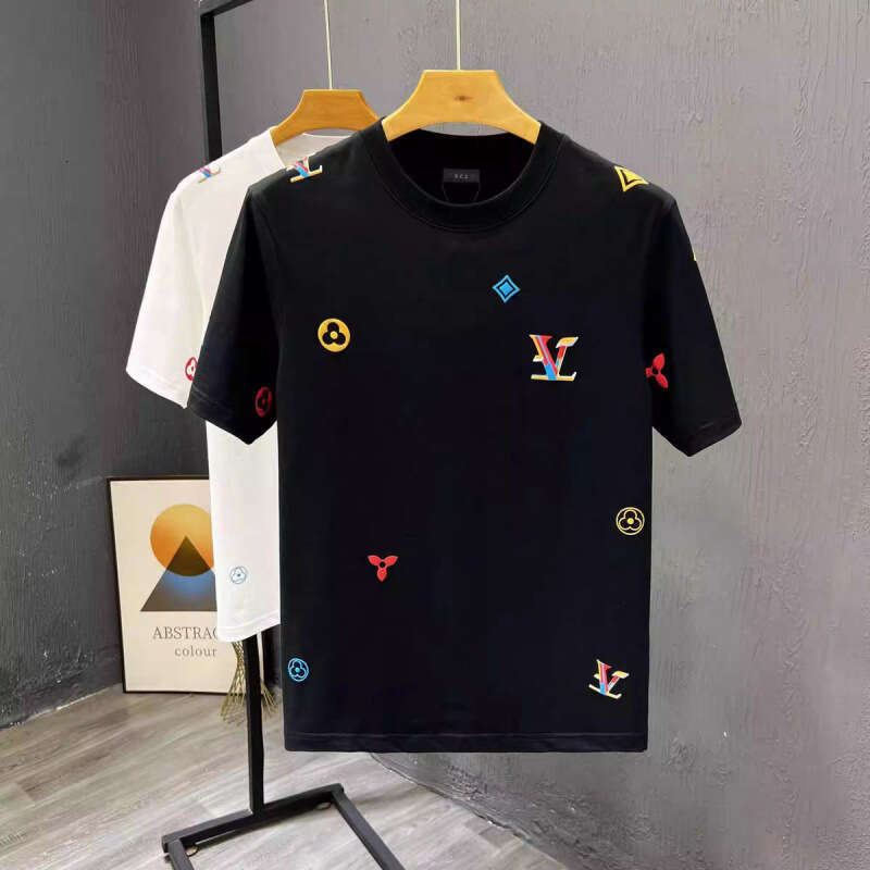 Spring Summer New Men's Casual Couple Fashion Versatile Round Neck Short Sleeve