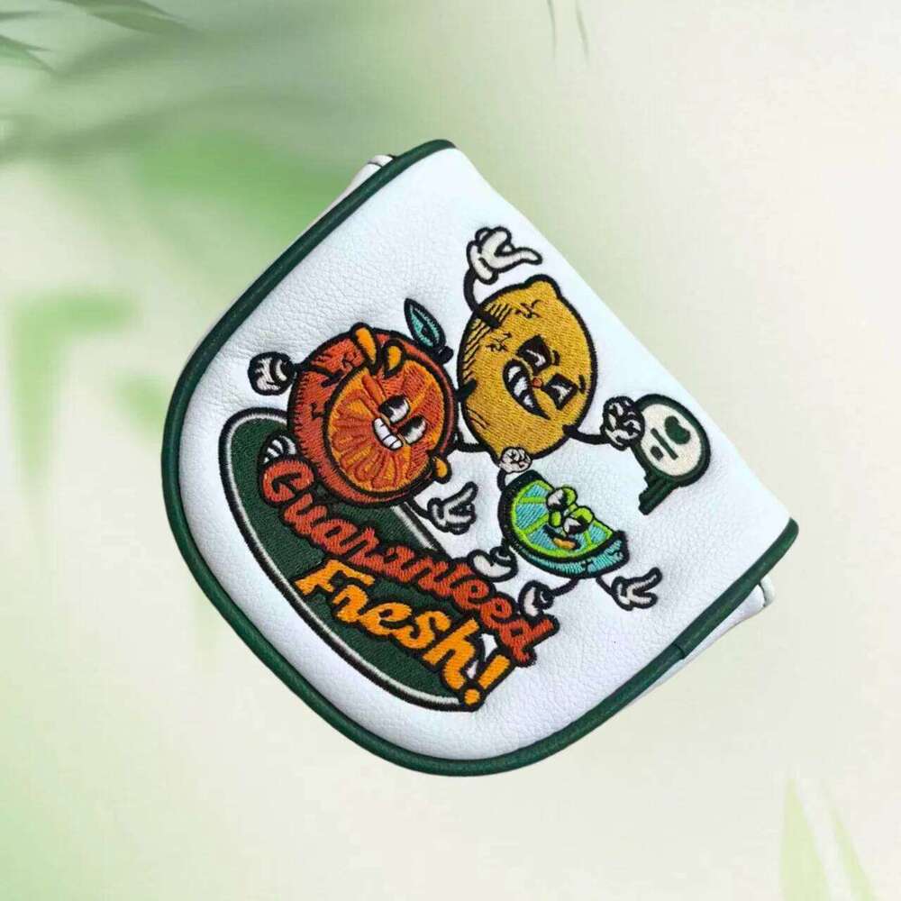 Df3 Golf Cartoon Design Putter Pu Material Embroidery Craftsmanship Magnetic Closure High-End Club Cover 26Y0330