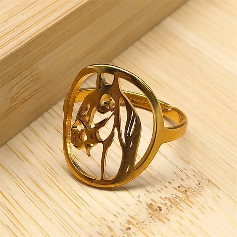 Horse Head Animal Jewelry Unisex Adjustable Size Stainless Steel Fashionable Unisex Style Light Luxury Titanium Steel Accessories