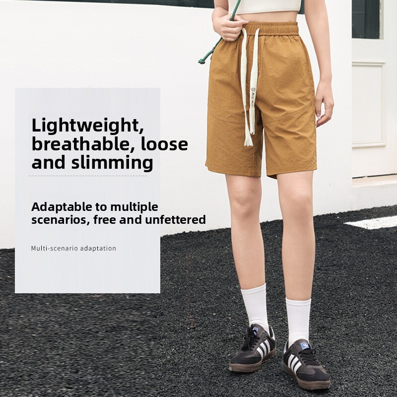 Summer unisex trendy loose-fitting versatile new lightweight casual pants, knee-length shorts, cross-border