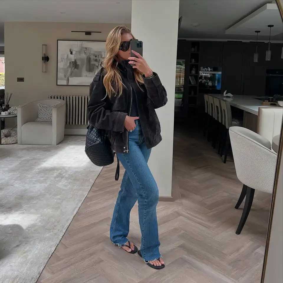 Brown Retro Suede Lapel Zippered Short Jackets Womens Casual Full Sleeves Pocket Loose Coats 2026 Spring Daily Commute OutwearT260328