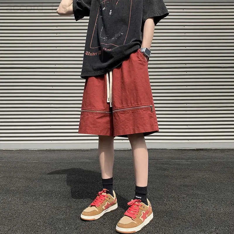 Pi Shuai Shorts Mens Summer Thin Small and Popular Design Loose Fit 5/4 Pants American High Street Vibe Casual Middle Pants H260330